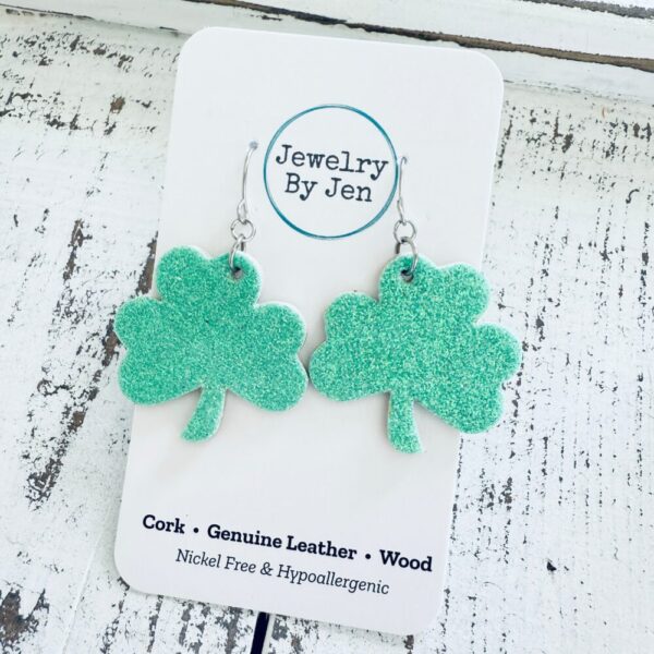 Shamrock (Small): Fine Mint Green Glitter