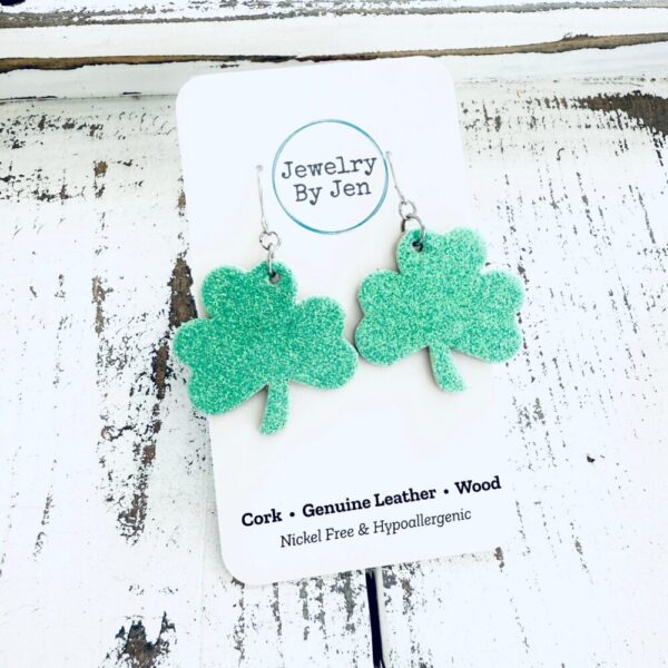 Shamrock (Small): Fine Mint Green Glitter