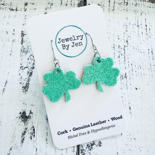 Shamrock (Small): Fine Mint Green Glitter