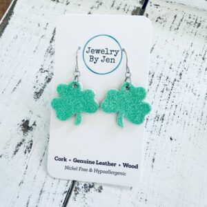 Shamrock (Small): Fine Mint Green Glitter