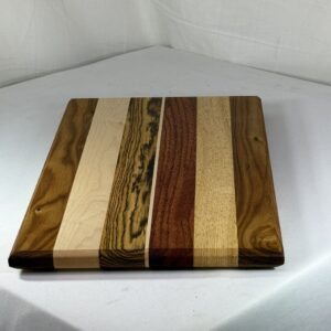 Face Grain Cutting Board (canary wood, birdseye maple, becote, ebiaet, leti)