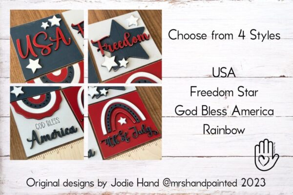 Boho 4th of July – Laser Cut Interchangeable Sign Tiles