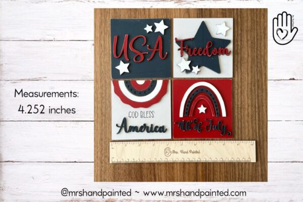 Boho 4th of July – Laser Cut Interchangeable Sign Tiles