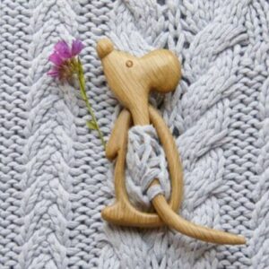 Wood Sweater Pin – Mouse