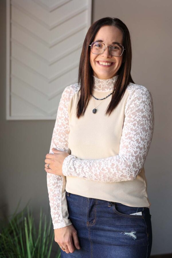 Beige Floral Lace Long Sleeve Top