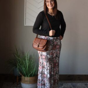 Floral High Waist Maxi Skirt