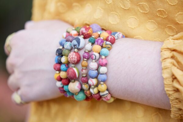 Small Kantha Bauble Bracelet – Extended