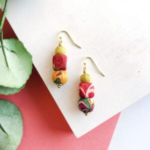 Kantha Shapes Drop Earrings