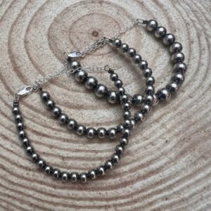 Sterling Silver Pearl Bracelet – Available in All Sizes (4, 5 or 6 mm)