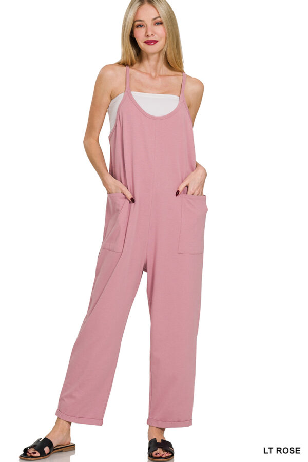 Spaghetti Strap Knit Jumpsuit – Lt Rose