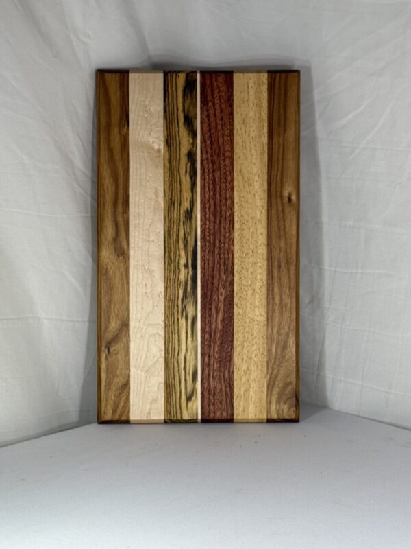 Face Grain Cutting Board (canary wood, birdseye maple, becote, ebiaet, leti)