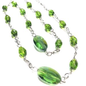 Handmade Green Glass Necklace for Women St. Patrick’s Day