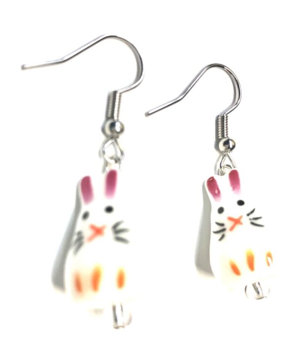 Handmade Easter Bunny Earrings for Spring