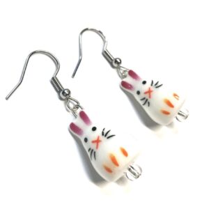 Handmade Easter Bunny Earrings for Spring