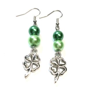 Handmade Green Shamrock Earrings for Women St. Patrick’s Day