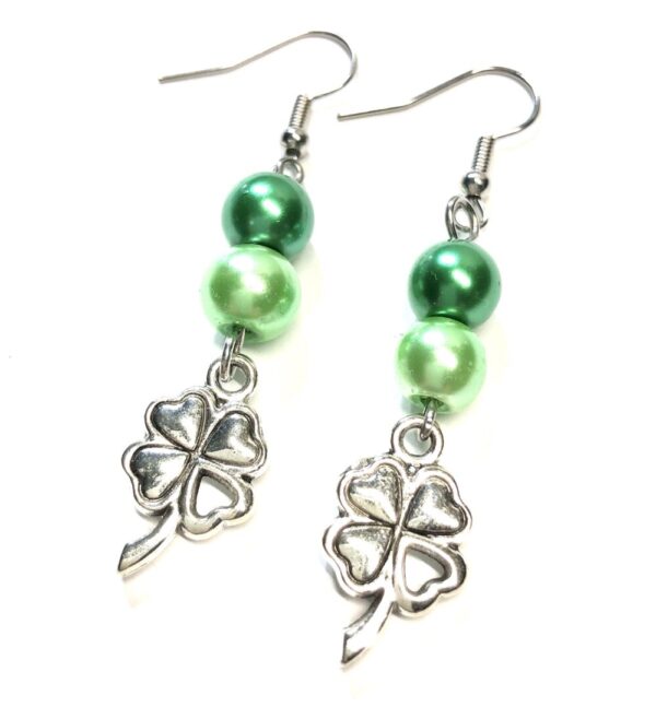 Handmade Green Shamrock Earrings for Women St. Patrick’s Day