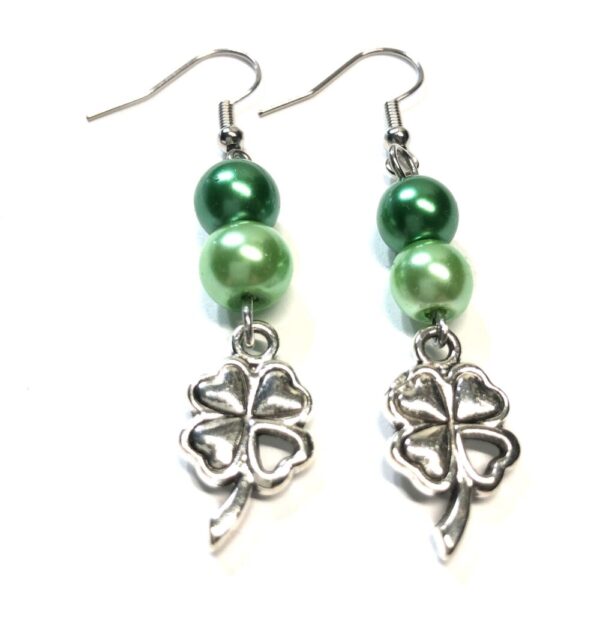 Handmade Green Shamrock Earrings for Women St. Patrick’s Day