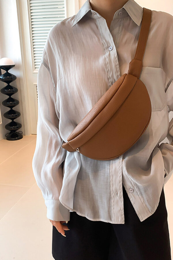 Vegan Leather Crossbody/Fanny Bag – Camel