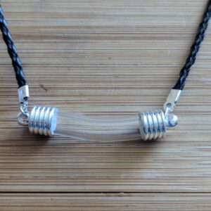 Glass Vile Urn Cremation Rope Necklace