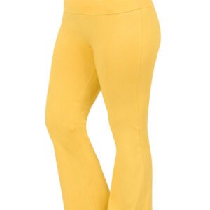 1X, 2X, 3X – Premium Fold Over Yoga Pants – Yellow
