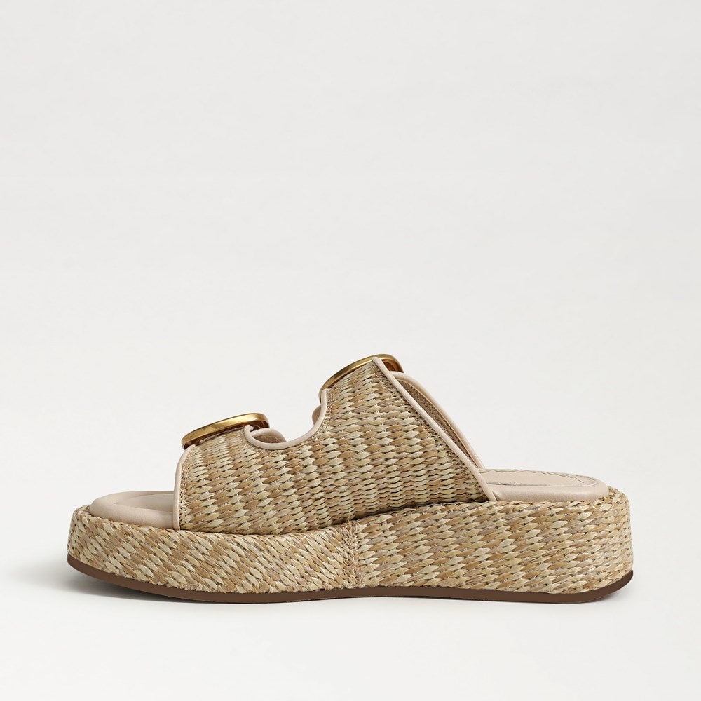 Sam Edelman Irina Slide Sandals in Natural | Lyst