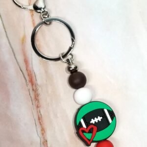 Shop Iowa Football Silicone Bead Keychains Football Silicone Bead Keychains