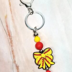 Baseball & Softball Silicone Bead Keychains