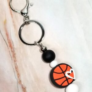 Shop Iowa Basketball Silicone Bead Keychains Basketball Silicone Bead Keychains