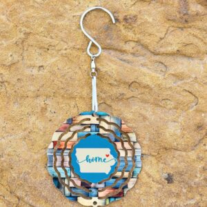 Mini Iowa Home Metal Wind Spinner 360 Swivel
