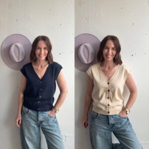 Sierra’s V-Neck Button Down