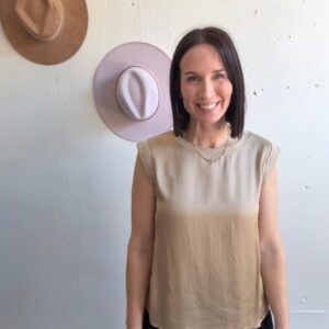 Shop Iowa Liverpool Sleeveless Woven Knit Top Liverpool Sleeveless Woven Knit Top