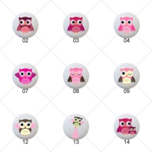 Shop Iowa Baby Girl Owls by PinkPueblo Images on 1.5″ White Ceramic Drawer Pulls Knobs Baby Girl Owls by PinkPueblo Images on 1.5″ White Ceramic Drawer Pulls Knobs