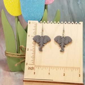 Elephant Clay Earrings