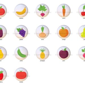 Shop Iowa Fruits and Vegetables by PinkPueblo Images on 1.5″ White Ceramic Drawer Pulls Knobs Fruits and Vegetables by PinkPueblo Images on 1.5″ White Ceramic Drawer Pulls Knobs