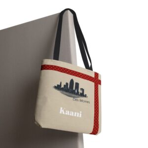 Shop Iowa Des Moines Iowa Skyline Tote Bag by Kaani Des Moines Iowa Skyline Tote Bag by Kaani