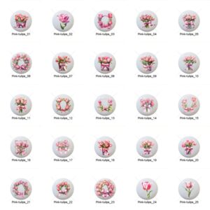 Shop Iowa Pink Tulips Tulip Flowers by ClipartVibes Images on 1.5″ White Ceramic Drawer Pulls Knobs Pink Tulips Tulip Flowers by ClipartVibes Images on 1.5″ White Ceramic Drawer Pulls Knobs