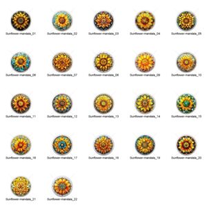 Shop Iowa Sunflower Mandala Sunflowers by ClipartVibes Images on 1.5″ White Ceramic Drawer Pulls Knobs Sunflower Mandala Sunflowers by ClipartVibes Images on 1.5″ White Ceramic Drawer Pulls Knobs