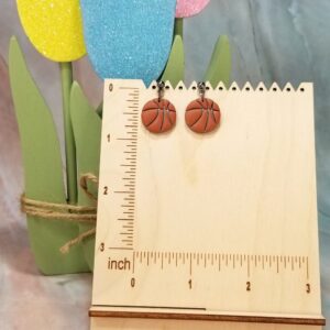 Shop Iowa Basketball Clay Earrings Basketball Clay Earrings
