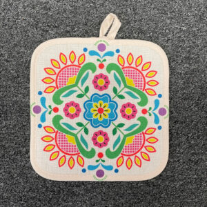 Shop Iowa Colorful Rosemaling Pot Holder Colorful Rosemaling Pot Holder