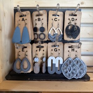 Shop Iowa Handmade Lightweight Dark Wooden Earrings Handmade Lightweight Dark Wooden Earrings