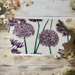 Iowa Shaped Card with allium flowers single card