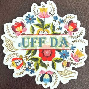 Uff Da Rosemaling Sticker