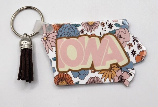 Boho Floral Iowa Acrylic Keychain – Shop Iowa
