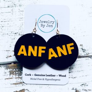 Shop Iowa Iowa Hawkeyes ANF Circle Earrings Iowa Hawkeyes ANF Circle Earrings