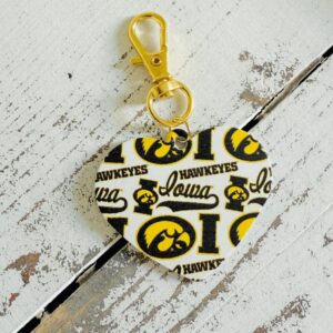 Shop Iowa Iowa Hawkeyes Collage Heart Keychain Iowa Hawkeyes Collage Heart Keychain