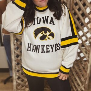 Shop Iowa IOWA Gameday Couture Colorblock Turtleneck IOWA Gameday Couture Colorblock Turtleneck