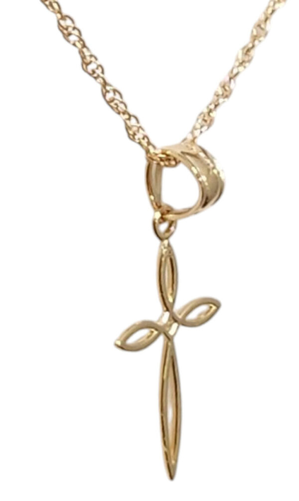 Cross Necklace in 14K gold with 18 inch chain – Shop Iowa