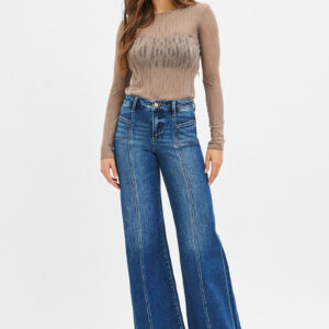 Risen Mid Rise Front Seam Wide Leg Jeans – Size 13 and 15 remaining