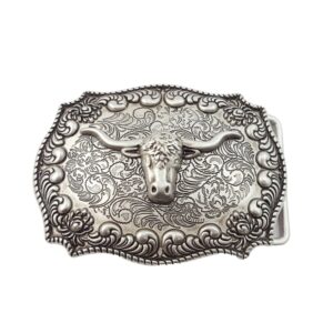 Western Long Horn Belt Buckle