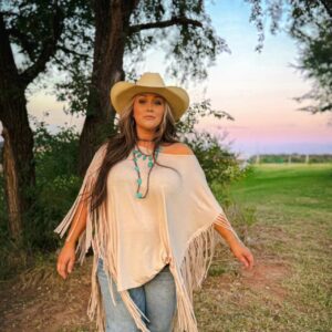 Shop Iowa Showstopper Fringe Top – Oat Showstopper Fringe Top – Oat